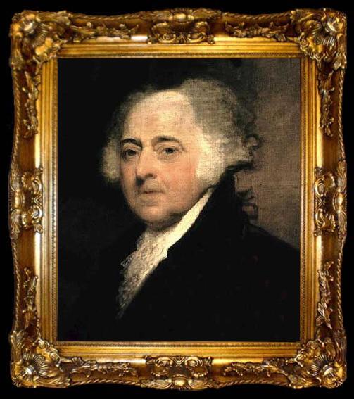 framed  unknow artist Second President of the US. Painting by Gilbert Stuart, ta009-2